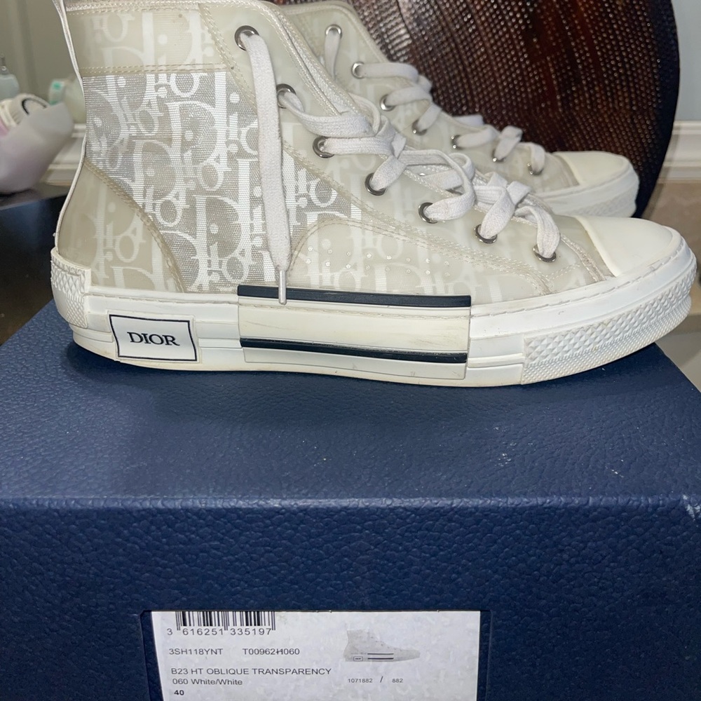 Dior B23 High top oblique white sneaker